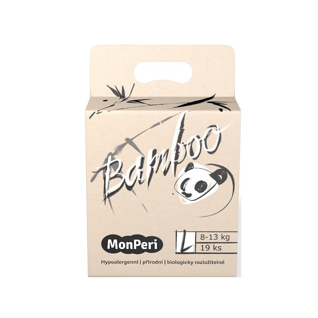 MONPERI Jednorázové eko pleny Bamboo L 8-13 kg