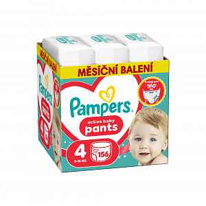 Pampers Active Baby vel. 4 9-15 kg plenkové kalhotky 156 ks