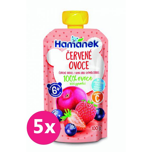5x HAMÁNEK Červené ovoce 100 g