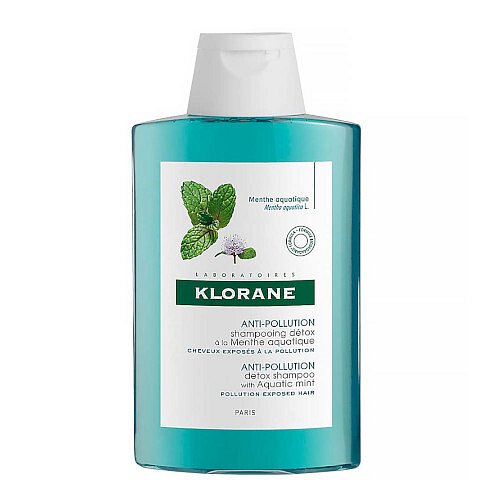 Klorane Detoxikační šampon chránící před vnějšími vlivy Máta vodní (Anti Pollution Detox Shampoo With Aquatic Mint) 200 ml