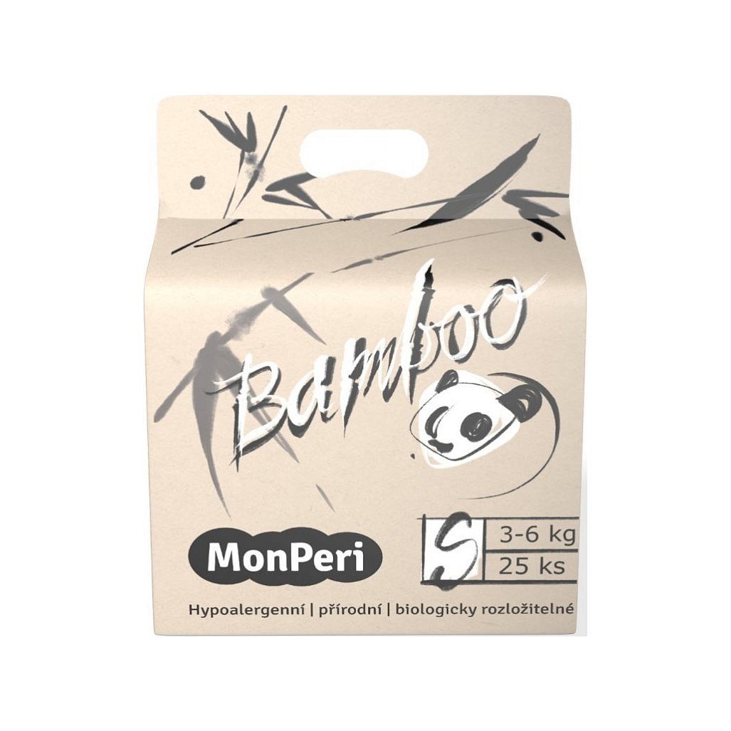 MONPERI Jednorázové eko pleny Bamboo S 3-6 kg