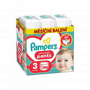 Pampers Active Baby vel. 3 6-11 kg plenkové kalhotky 180 ks