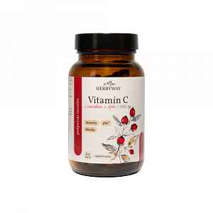 Herbyway Vitamín C s extraktem z šípku 1 000 mg 60 kapslí