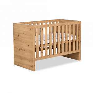 KLUPŚ Dětská postýlka pro miminko AMELIE dub 120x60cm. + boční bariéra