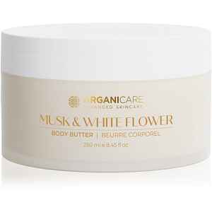 Arganicare Body Butter Musk & White Flower tělové máslo s arganovým olejem 250 ml