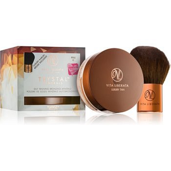 Vita Liberata Trystal Minerals bronzující pudr se štětečkem 02 Bronze