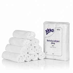 KIKKO Bavlněné pleny Classic 70x70 (10 ks) - bílé