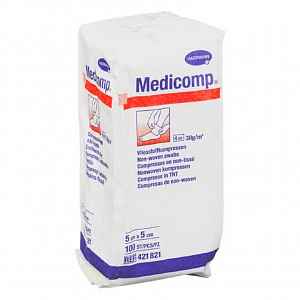 Kompres Medicomp nesterilní 5x5cm 100ks 4218215