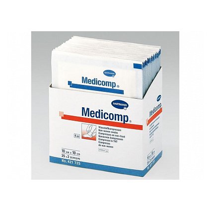 Kompres Medicomp nesterilní 5x5cm 100ks 4218215