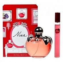 Nina Ricci Nina Dárková sada dámská toaletní voda 80 ml a miniaturka roll-on Nina dámská toaletní voda 10 ml