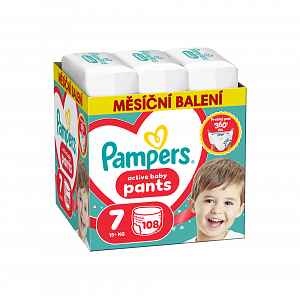Pampers Active Baby vel. 7 15+ kg plenkové kalhotky 108 ks