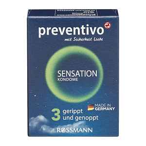 Preventivo Kondomy Sensation s vroubky 3 ks