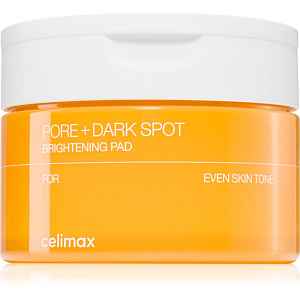 celimax Pore+Dark Spot Brightening Pad tonizační polštářky pro rozjasnění a hydrataci 80 ks