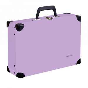 Oxybag PASTELINi - hranatý okovaný kufřík na výtvarku A4, fialový