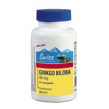 Swiss GINKGO BILOBA 40 mg orální tobolky 60