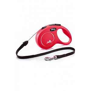 Vodítko Flexi Classic New S Lanko 8m/12kg červená