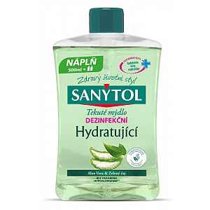 Hydratující dezinfekční mýdlo Aloe Vera & Zelený čaj - náhradní náplň 500 ml