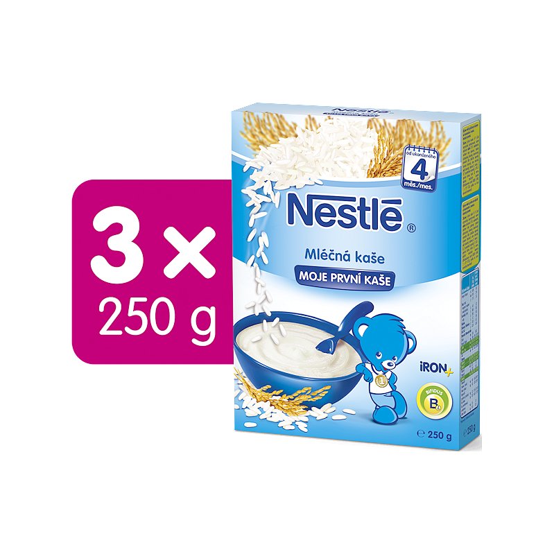 3x NESTLÉ Mléčná kaše Moje První Kaše 250 g