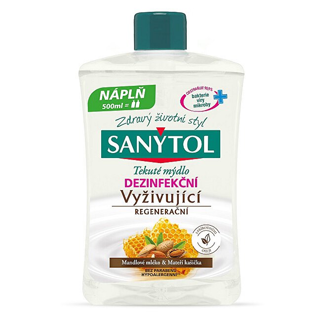 Vyživující dezinfekční mýdlo Mandlové mléko & Mateří kašička - náhradní náplň  500 ml
