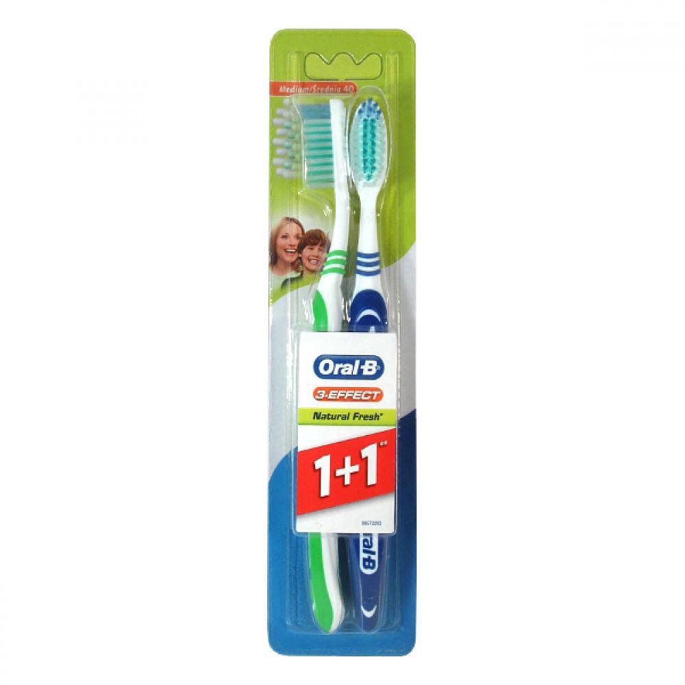 Oral-B zubní kartáček 3Effect Natural Fresh 1+1