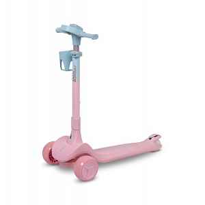 Toyz Dětská tříkolová koloběžka s LED kolečky Satura, růžová