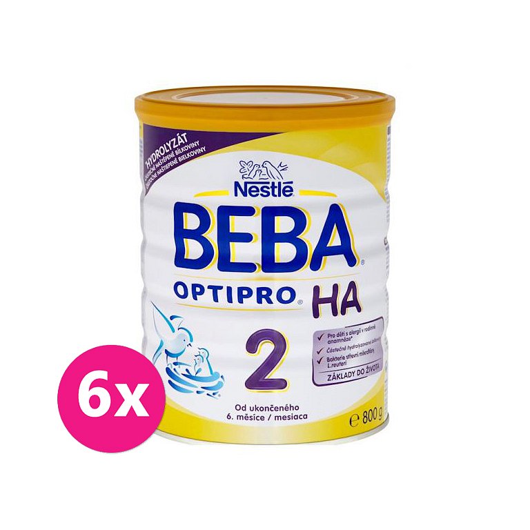 6 x BEBA OPTIPRO HA 2 (800 g) - kojenecké mléko