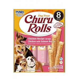 Churu Dog Rolls Chicken With Salmon Wraps 8x12g