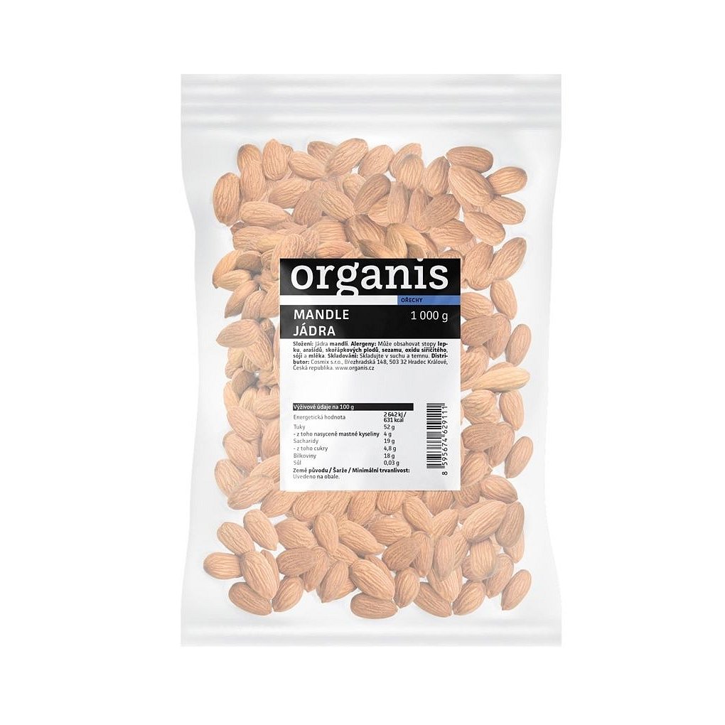 Organis Mandle jádra 1000 g