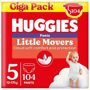 Huggies Little Movers Pants 5 12–17 kg jednorázové plenkové kalhotky 104 ks box