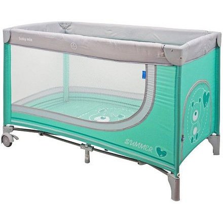Dětská cestovní postýlka Baby Mix Medvídek mint