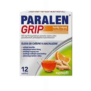 Paralen grip horký nápoj pomeranč a zázvor 12 sáčků