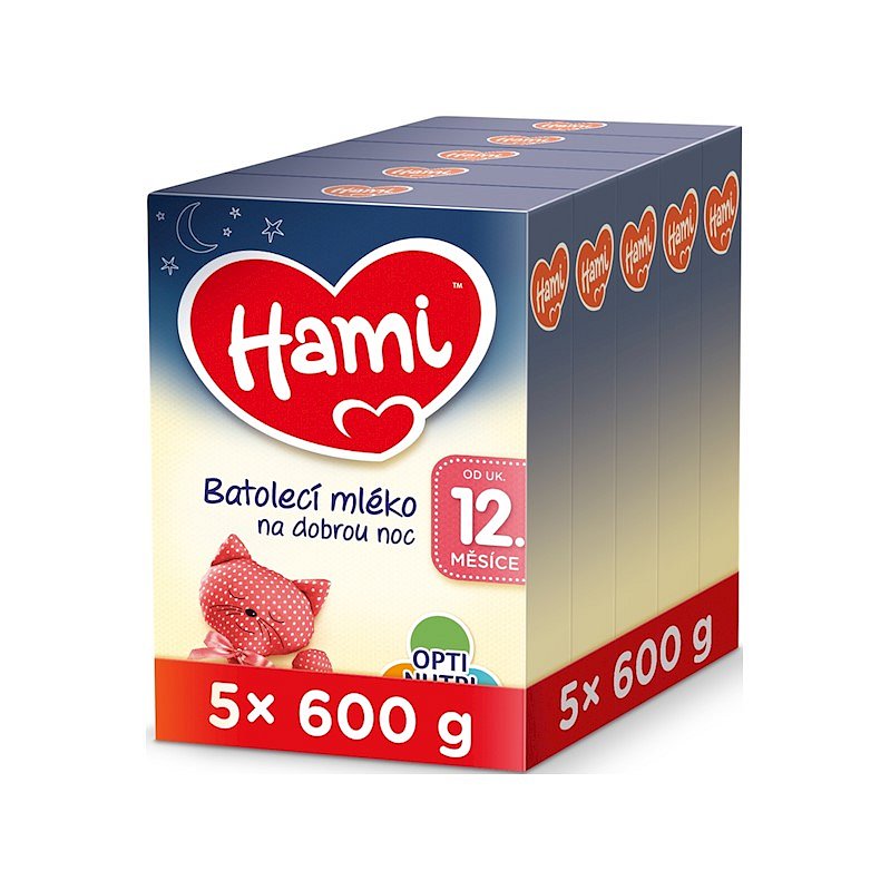 5 x HAMI 12+ Na dobrou noc (600 g) - kojenecké mléko