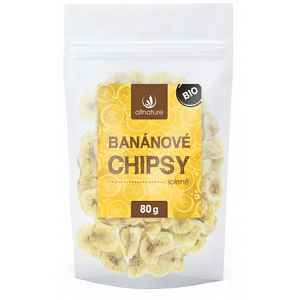 Allnature Banánové chipsy solené BIO 80g