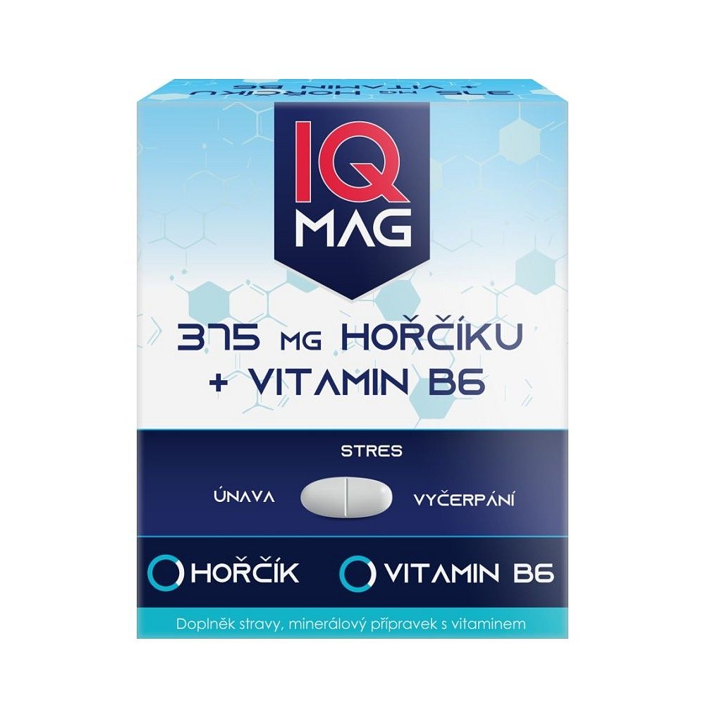IQ Mag Hořčík 375 mg + vitamin B6 60 tablet