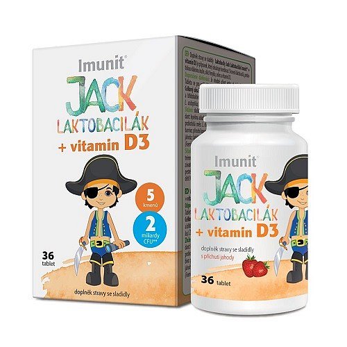 Laktobacily JACK LAKTOBACILÁK IMUNIT + vitamin D3 tbl.36