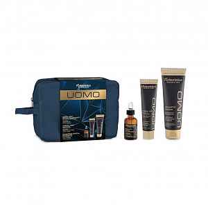 Erboristica UOMA Kosmetiská sada pro muže s kosmetickou taškou 3 ks
