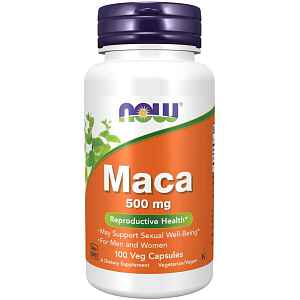 NOW Maca (řeřicha peruánská), 500 mg, 100 rostlinných kapslí