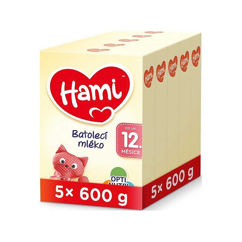5 x HAMI 12+ (600 g) - kojenecké mléko
