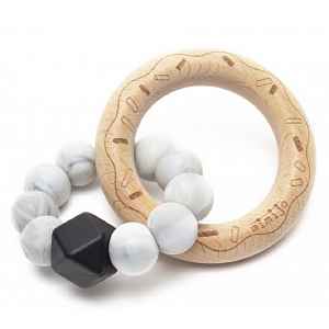 Mimijo Silikonové kousátko Donut - černý