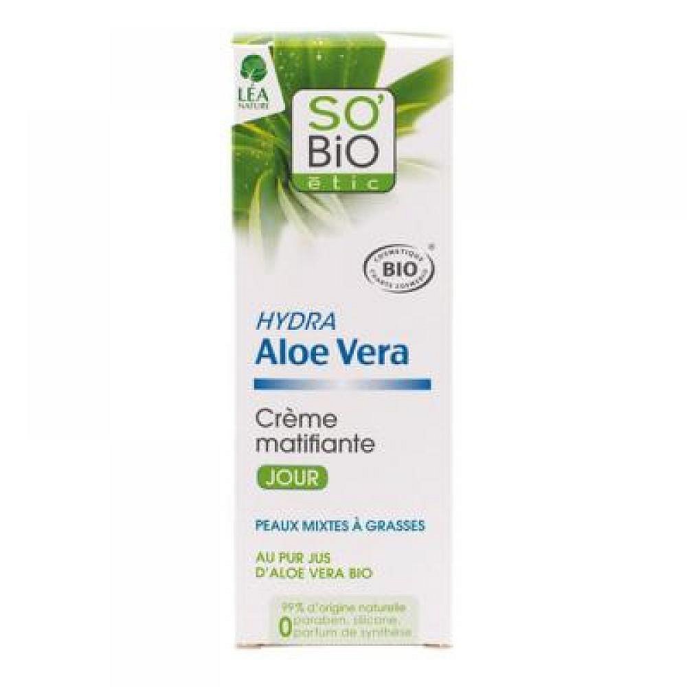 SO´BIO Bio krém denní matující aloe vera 50 ml