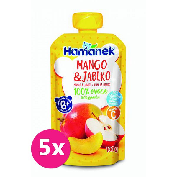 5x HAMÁNEK Mango & jablko 100 g
