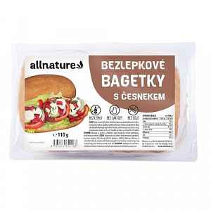 Allnature Bezlepkové bagetky s česnekem 110g