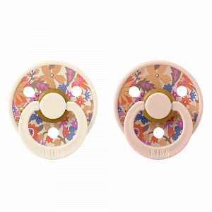 BIBS Liberty dudlíky z přírodního kaučuku Colour 2ks, vel. 2 - Blossom Blush Mix