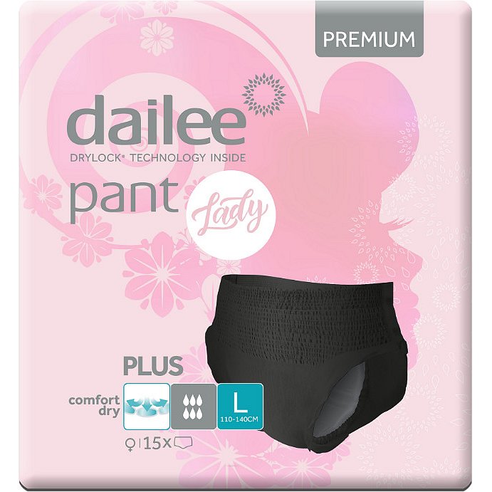 Dailee PANT LADY Premium Plus L Black 15ks