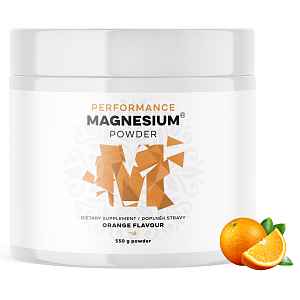 Performance Magnesium® Powder, hořčík bisglycinát v prášku, 90 dávek, 550 g Příchuť: Pomeranč