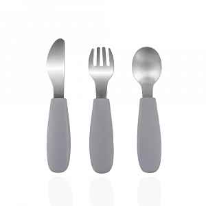 Zopa Silikonový dětský příbor, Dove Grey 4