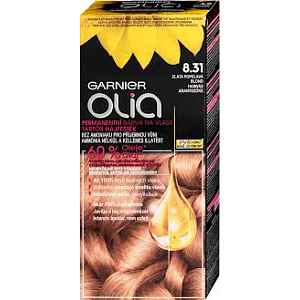 Garnier Permanentní olejová barva na vlasy bez amoniaku Olia 8.31 zlatě popelavá blond