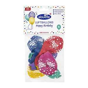 alouette Balonky Happy birthday nebo Hvězdy Ø 29 cm 6 ks