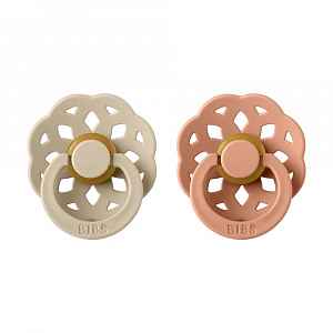 BIBS Boheme dudlíky z přírodního kaučuku 2 ks velikost 2, Vanilla/Peach