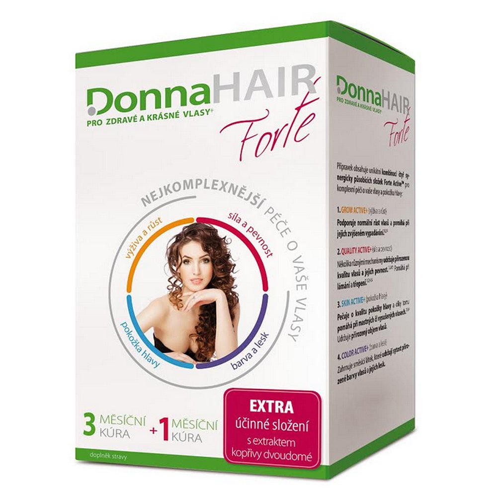 DONNA HAIR Forte 90+30 tobolek 4 MĚSÍČNÍ kúra